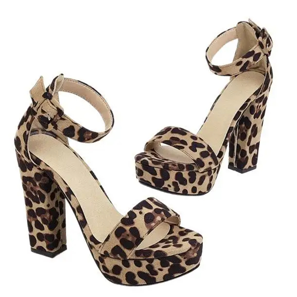 Funki Findz | Shoes | Women's High Leopard Print Platform Sandals