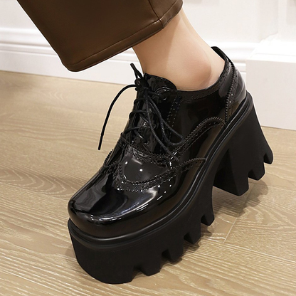 Funki Findz | Shoes | Women's British Walker Patent Platforms