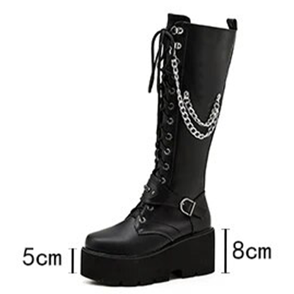Funki Findz | Boots | Women's High Luxury Gothic Platform Boots
