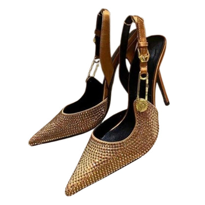 Funki Findz | Shoes | Women's Metallic Beaded High Slingbacks