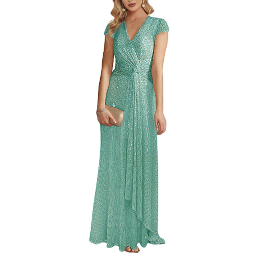 Funki Findz | Dresses | Women's Elegant Long Sequin Dress