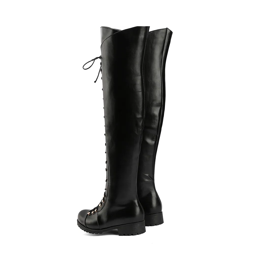 Funki Findz | Boots | Women's Leather Fleece Lace Up Boots