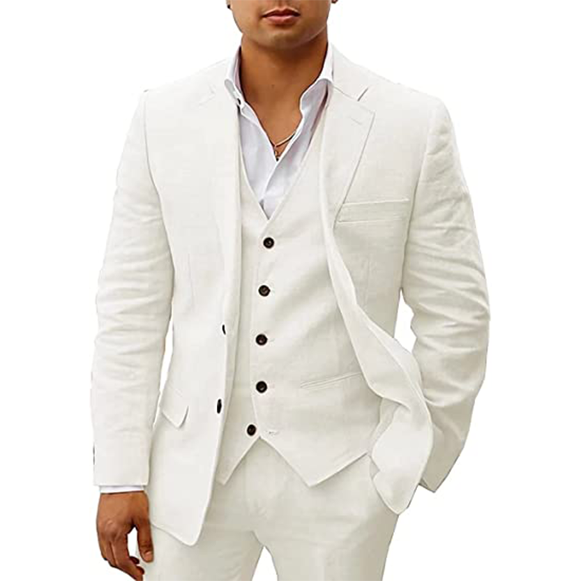 Funki Findz | Suits | Men's 3 Pcs Linen Summer Wedding Suits