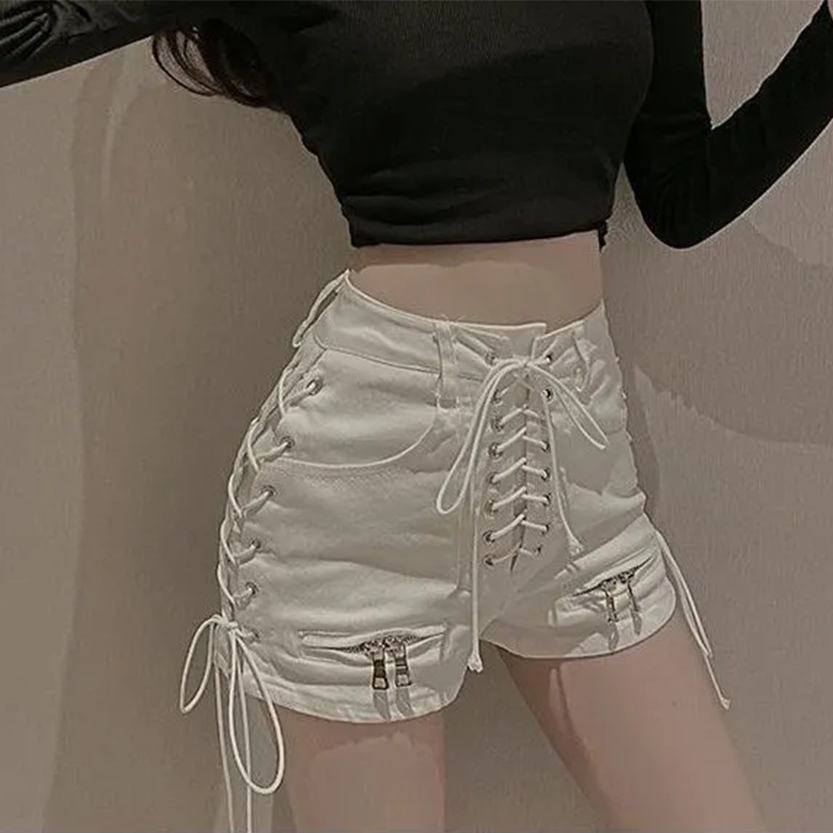 Funki Findz | Shorts | Women's Gothic Denim Summer Shorts