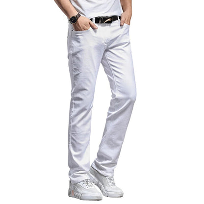 Funki Findz | Pants | Men's Fashion Slim Fit White Stretch Jeans