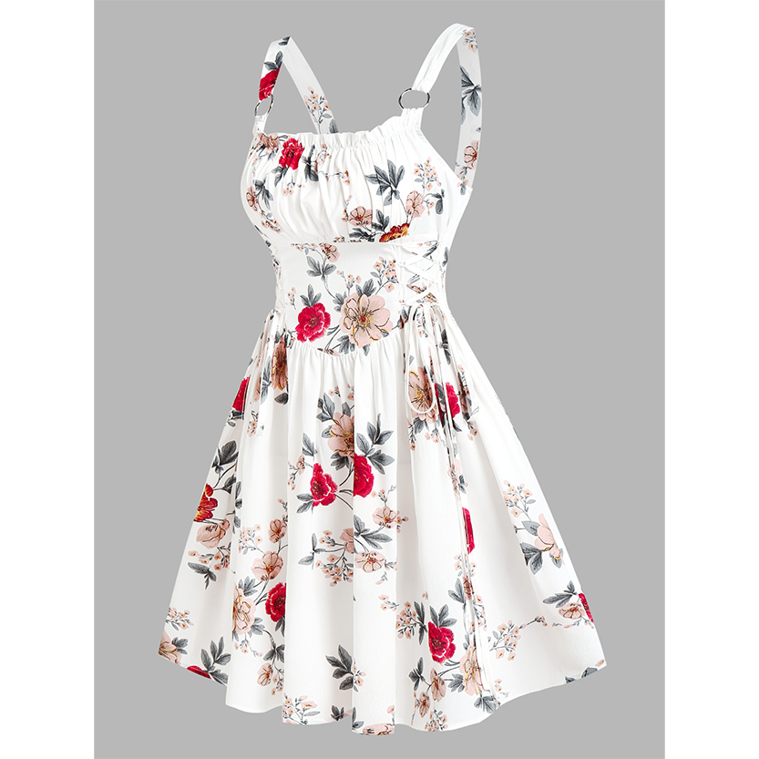 Funki Findz | Dresses | Women's Summer Floral A Line Sundress