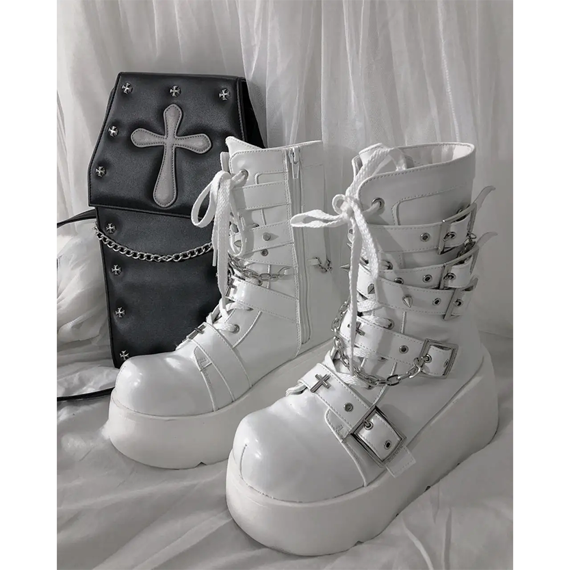 Funki Findz | Boots | Women's Gothic Platform Wedge Boots