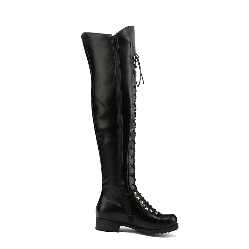 Funki Findz | Boots | Women's Leather Fleece Lace Up Boots