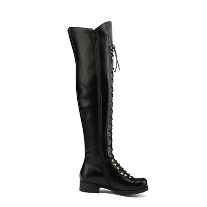 Funki Findz | Boots | Women's Leather Fleece Lace Up Boots