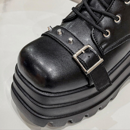 Funki Findz | Boots | Women's Gothic Square Toe Platform Boots