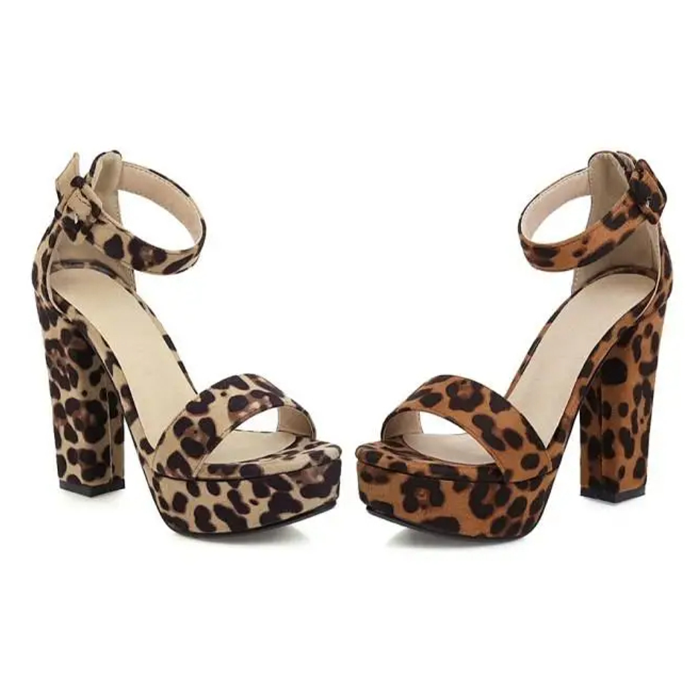 Funki Findz | Shoes | Women's High Leopard Print Platform Sandals
