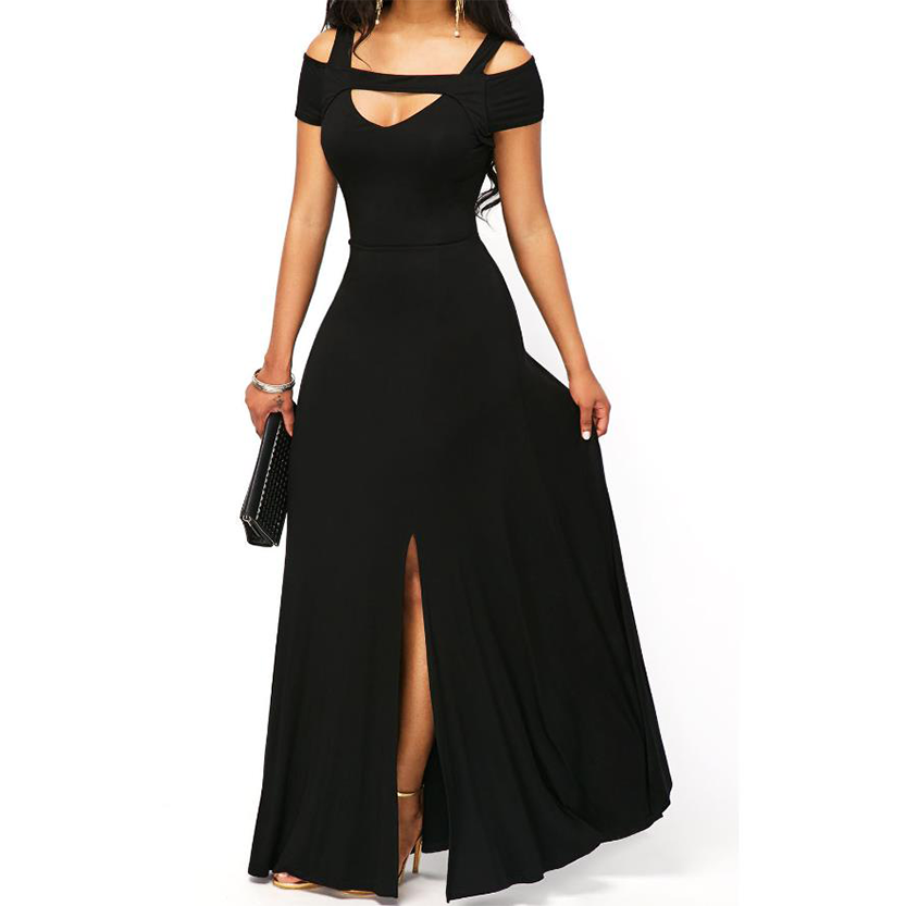 Funki Findz | Dresses | Women's Off Shoulder Long Slim Dress