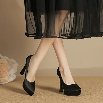 Funki Findz | Shoes | Women's Elegant Satin High Heel Pumps