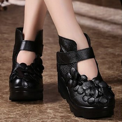 Funki Findz | Boots | Women's Gothic Designer Floral Ankle Boot
