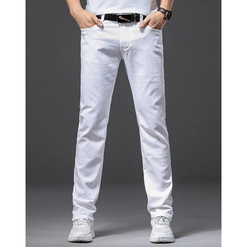 Funki Findz | Pants | Men's Fashion Slim Fit White Stretch Jeans