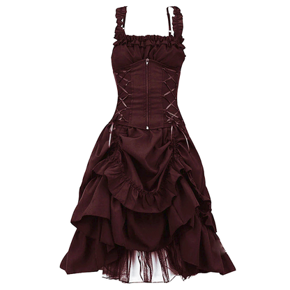 Funki Findz | Dresses | Women's Gothic Lace Up Victorian Dress