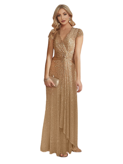 Funki Findz | Dresses | Women's Elegant Long Sequin Dress