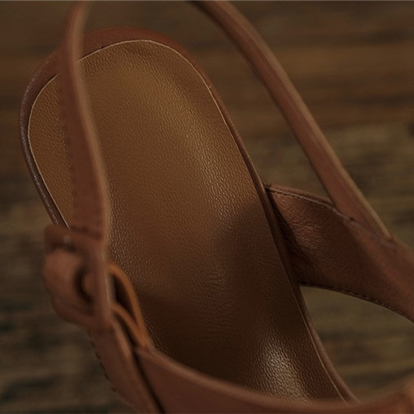 Funki Findz | Shoes | Women's Real Leather Block Heel Sandals