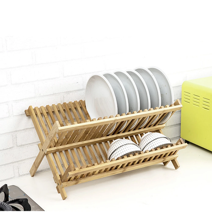 Funki Findz | Dish Racks | Bamboo Foldable Dish Drying Drainer
