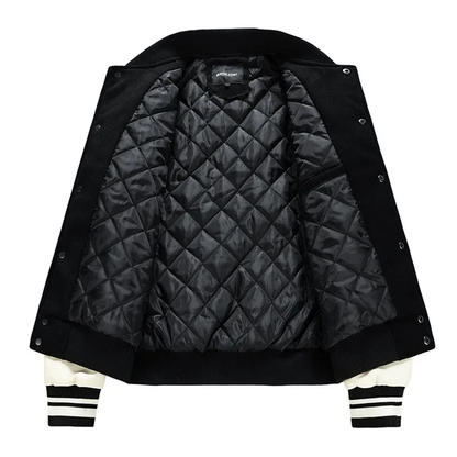 Funki Findz | Jackets | Men's Varsity Stand Collar Bomber Jacket