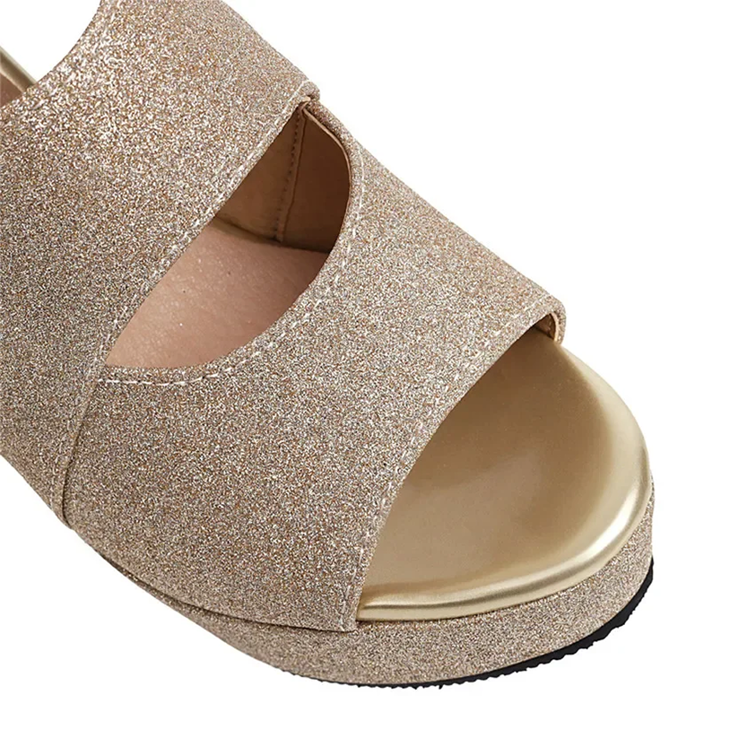 Funki Findz | Shoes | Women's Glitter Gladiator Platform Sandals
