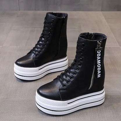 Funki Findz | Boots | Women's Platform Zip Ankle Boot Sneakers