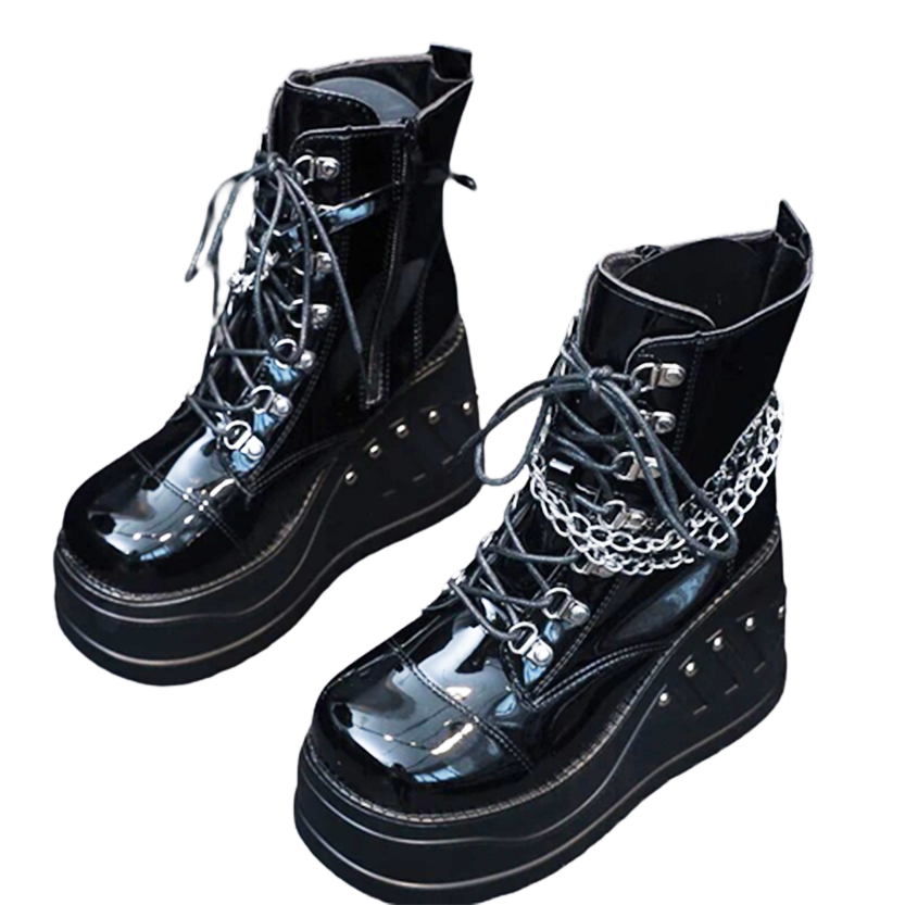 Funki Findz | Boots | Women's Gothic Punk Platform Ankle Boots