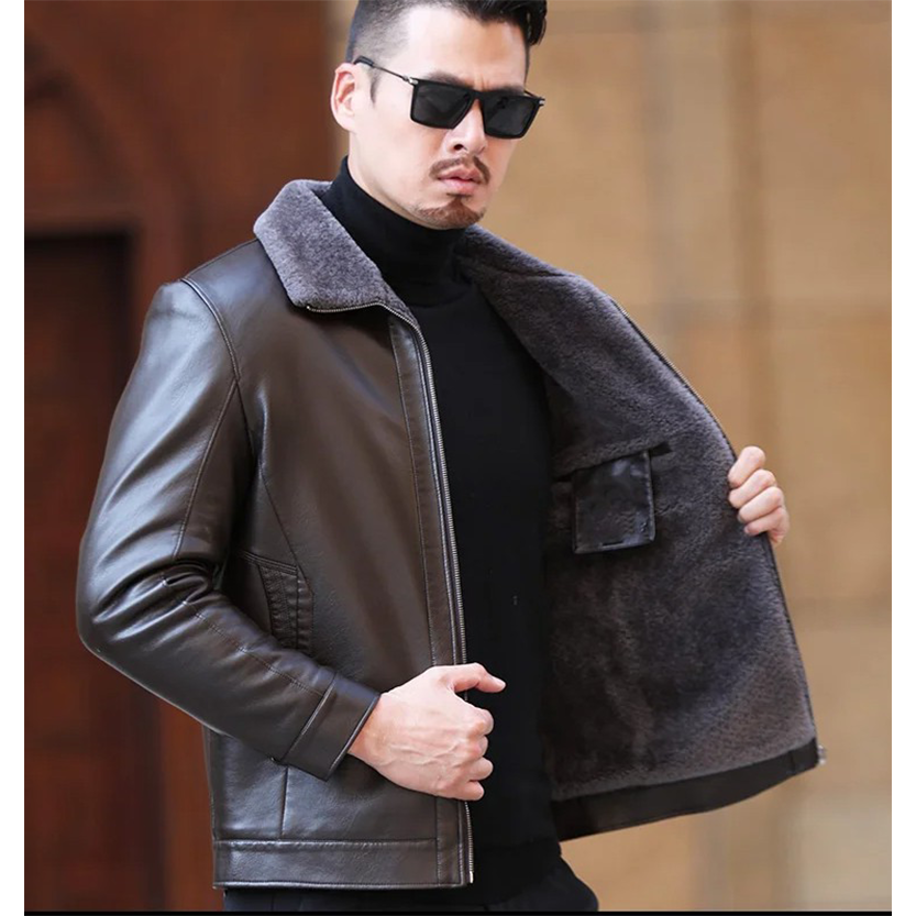 Funki Findz | Jackets | Men's Leather Fleece Lined Short Jackets