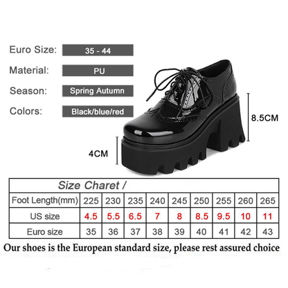 Funki Findz | Shoes | Women's British Walker Patent Platforms