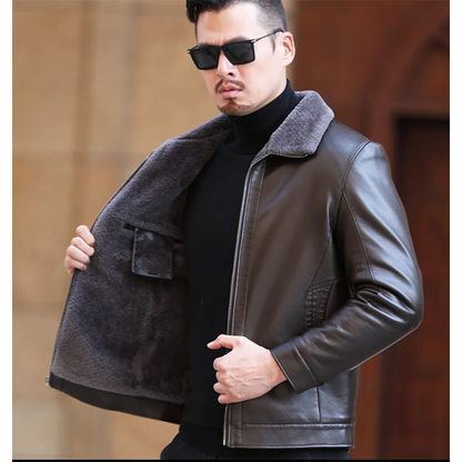 Funki Findz | Jackets | Men's Leather Fleece Lined Short Jackets
