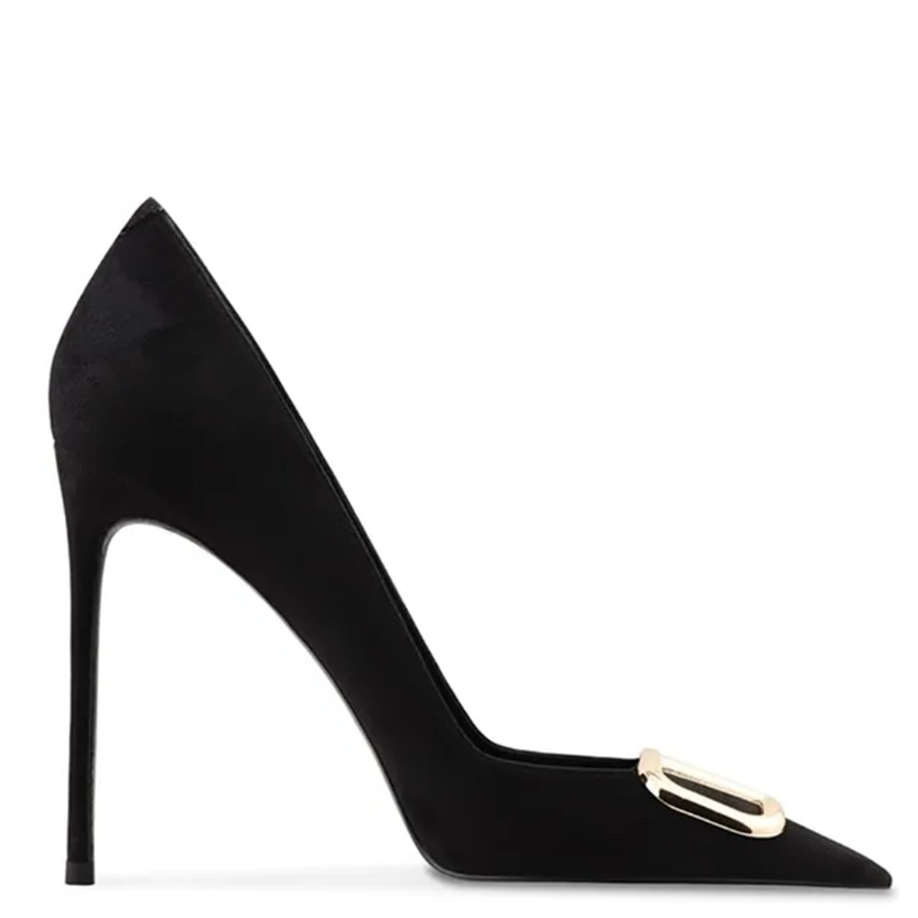 Funki Findz | Shoes | Women's Black Suede Buckled Stilettos