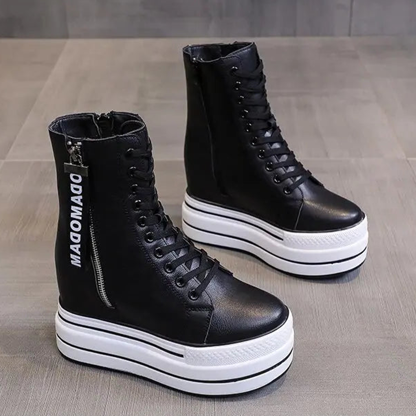 Funki Findz | Boots | Women's Platform Zip Ankle Boot Sneakers