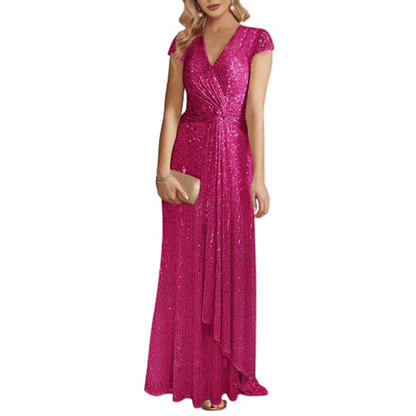 Funki Findz | Dresses | Women's Elegant Long Sequin Dress
