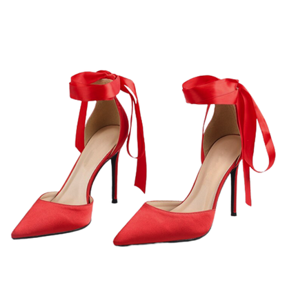 Funki Findz | Shoes | Women's Luxury Satin Bow Tie Stilettos