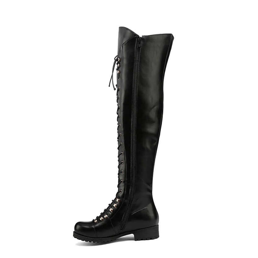 Funki Findz | Boots | Women's Leather Fleece Lace Up Boots