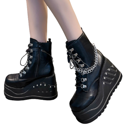 Funki Findz | Boots | Women's Gothic Punk Platform Ankle Boots