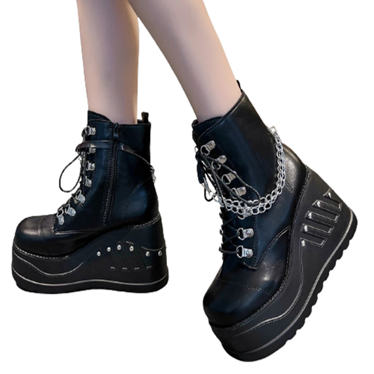 Funki Findz | Boots | Women's Gothic Punk Platform Ankle Boots
