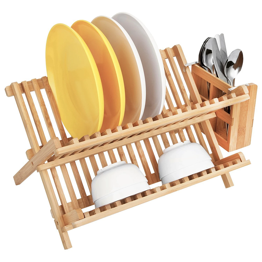 Funki Findz | Dish Racks | Bamboo Foldable Dish Drying Drainer