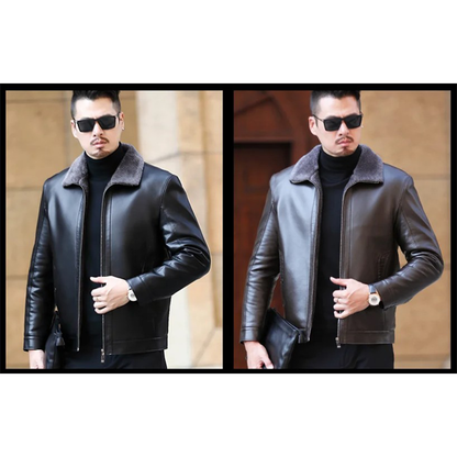 Funki Findz | Jackets | Men's Leather Fleece Lined Short Jackets
