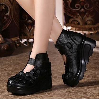 Funki Findz | Boots | Women's Gothic Designer Floral Ankle Boot