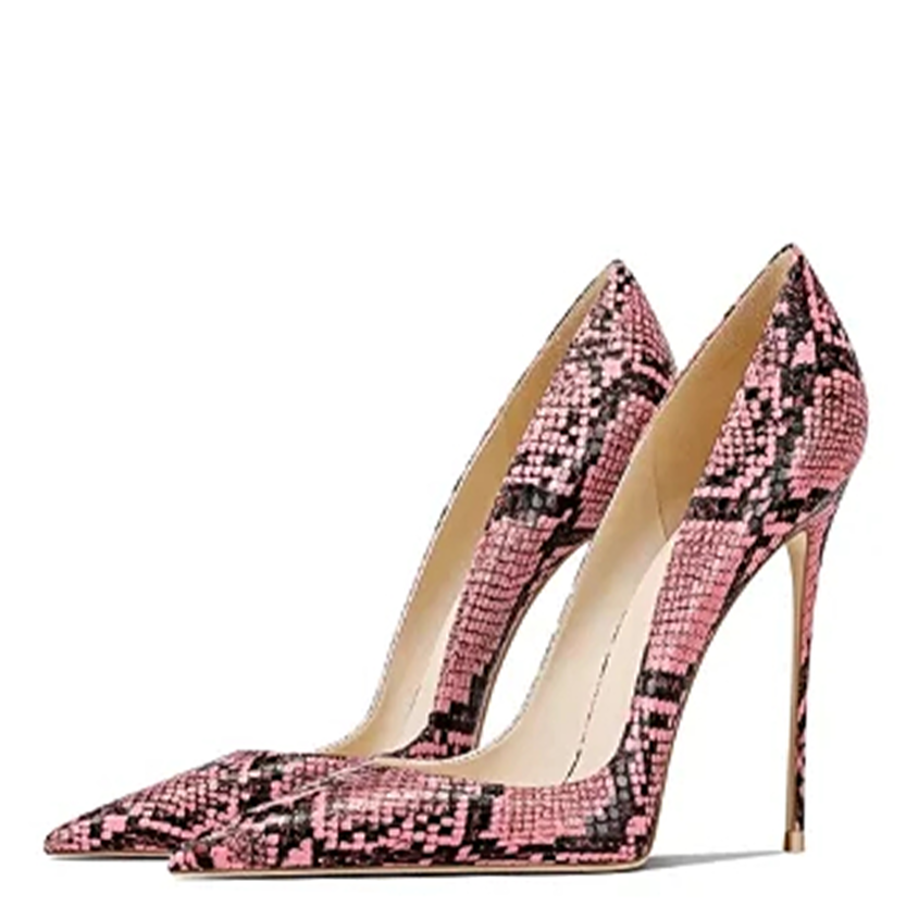Funki Findz | Shoes | Women's Snake Skin Pattern High Stilettos