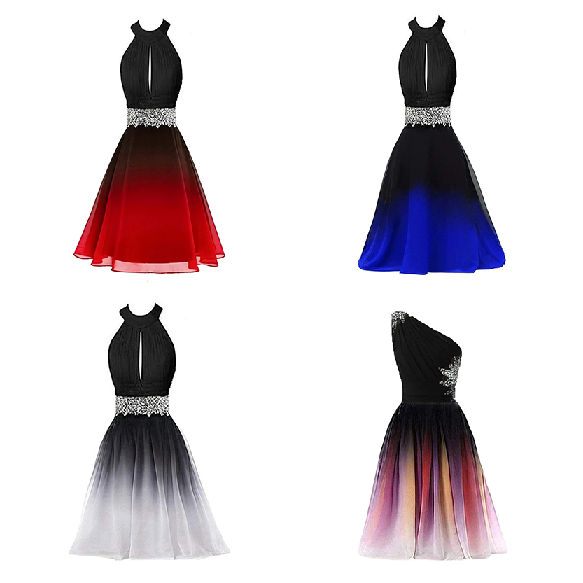 Funki Findz | Dresses | Women's Chiffon Short Cocktail Dress