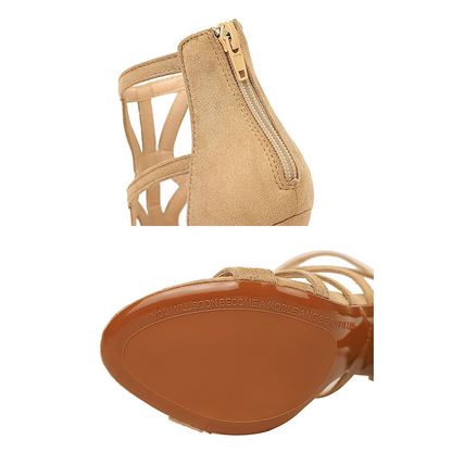 Funki Findz | Shoes | Women's Lattice High Heel Roman Sandals