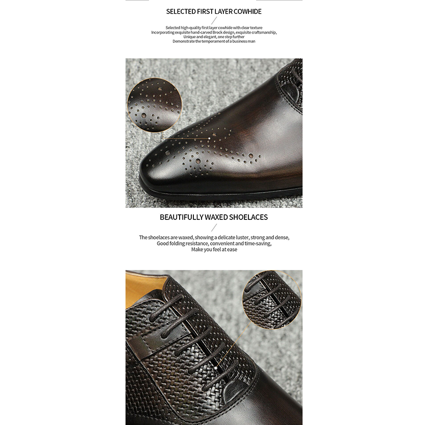 Funki Findz | Shoes | Men's Luxury Leather Brogue Dress Shoe