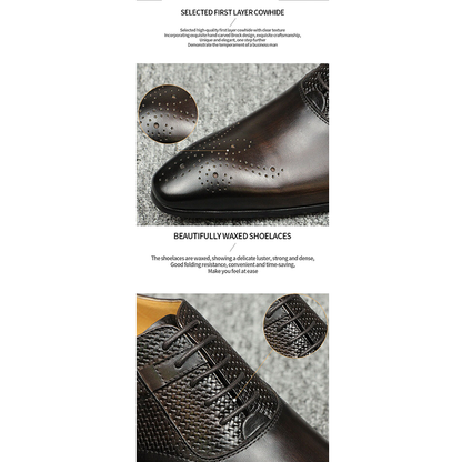 Funki Findz | Shoes | Men's Luxury Leather Brogue Dress Shoe