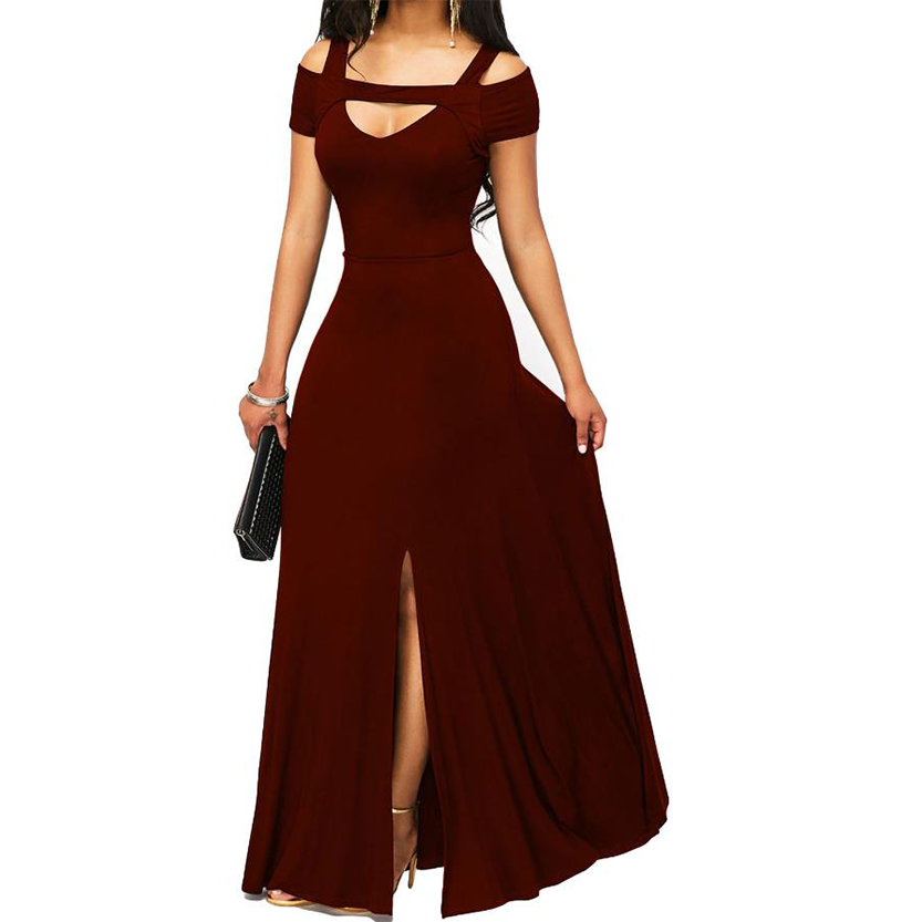Funki Findz | Dresses | Women's Off Shoulder Long Slim Dress