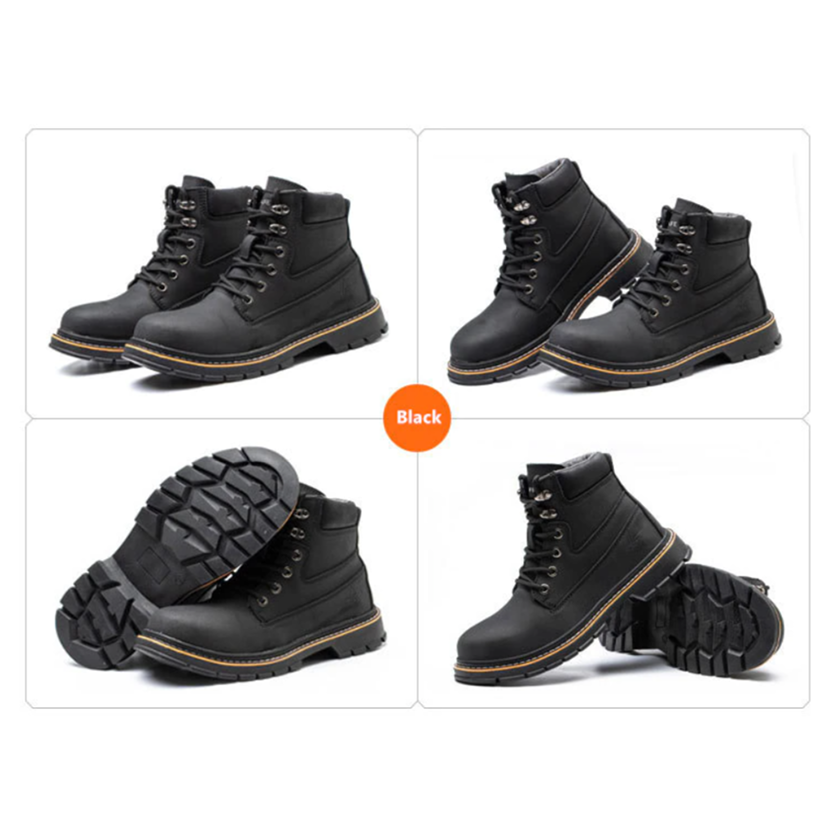 Funki Findz | Boots | Men's Steel Cap Toe High-Top Work Boots
