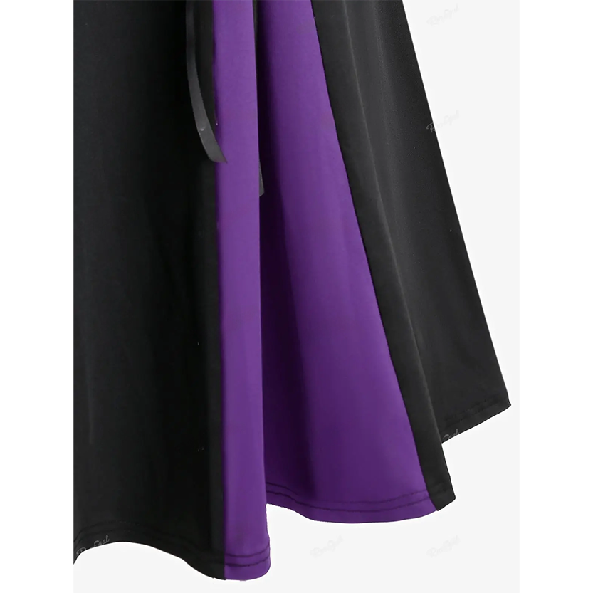 Funki Findz | Skirts | Women's Gothic Lace Up Front Pleated Skirt