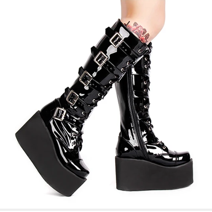 Funki Findz | Boots | Women's Gothic Punk Cross Platform Boots
