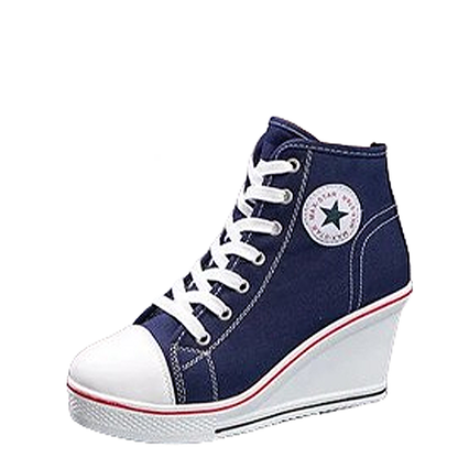 Funki Findz | Boots | Women's Canvas Ankle Wedge Sneaker